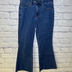 Judy Blue Jeans Women's Size 7/28 Flare Leg Raw Hem Denim Blue Jeans JB88611